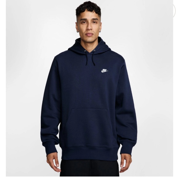 Nike Other - NWT Men’s Nike Navy Blue Hoodie / Pull Over Fleece Hoodie Size Large